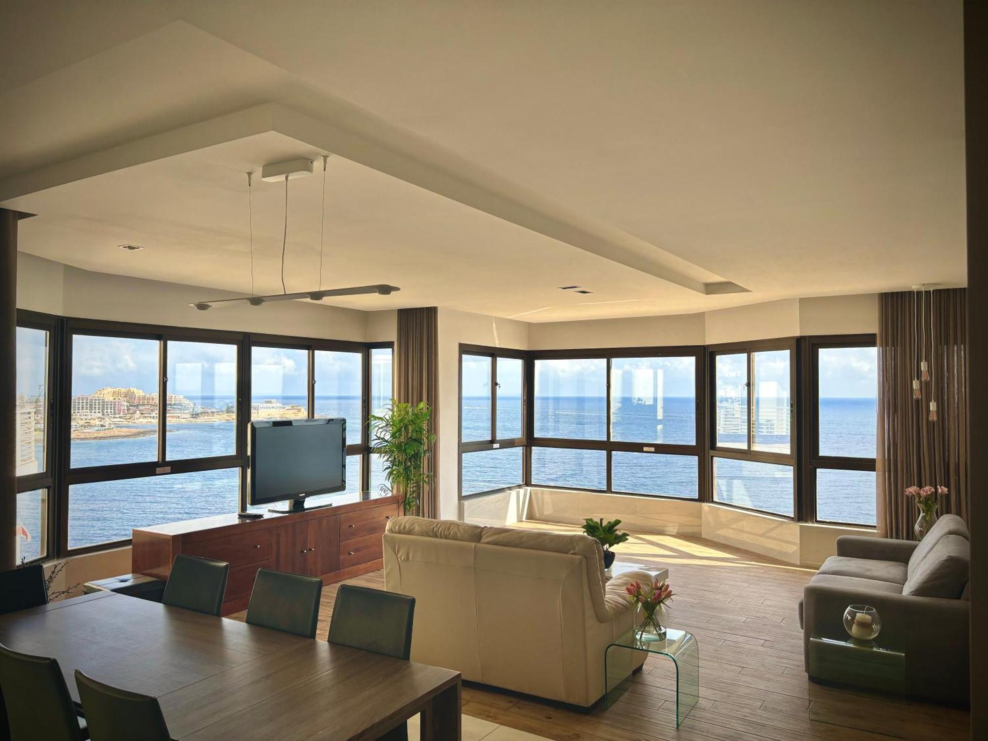 Sea View Luxury Haven Living & 3Bedrooms Seafront Sliema Esterno foto